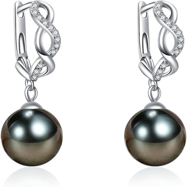 Mothers Day gifts for mom women Wife gifts Anniversary, Tahitian Black Pearls Earring,Birthday day gifts Christmas day gifts Valentine's Day gifts for her fine, Jewelry Gifts for women wife