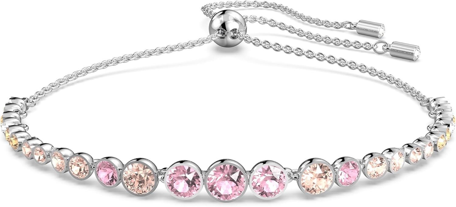 Swarovski Emily Tennis Bracelet Jewelry Collection, Clear Crystals, Blue Crystals, Pink Crystals