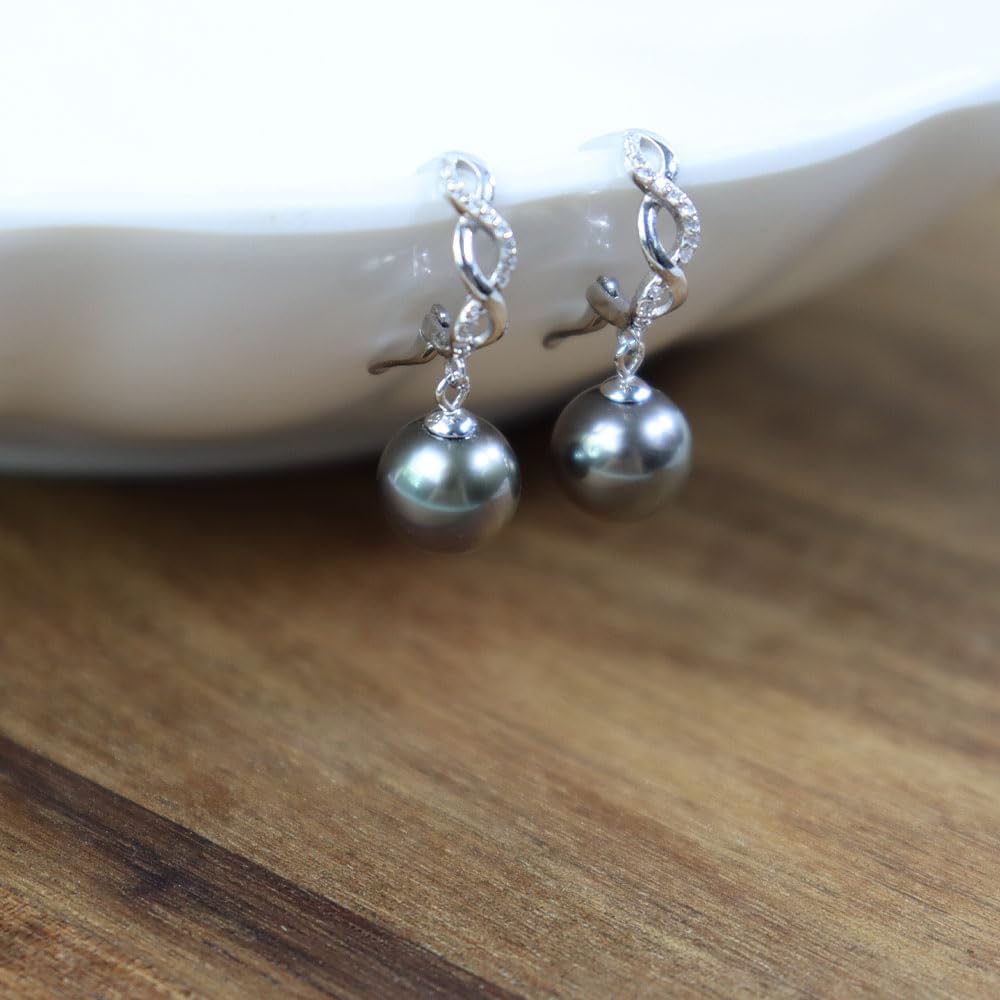 Mothers Day gifts for mom women Wife gifts Anniversary, Tahitian Black Pearls Earring,Birthday day gifts Christmas day gifts Valentine's Day gifts for her fine, Jewelry Gifts for women wife