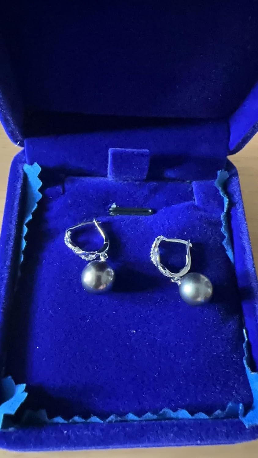 Mothers Day gifts for mom women Wife gifts Anniversary, Tahitian Black Pearls Earring,Birthday day gifts Christmas day gifts Valentine's Day gifts for her fine, Jewelry Gifts for women wife